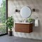 James Martin Vanities 35.4'' Single Vanity, Mid-Century Walnut w/ Glossy White Composite Stone Top 805-V35.4-WLT-GW - alternate 11